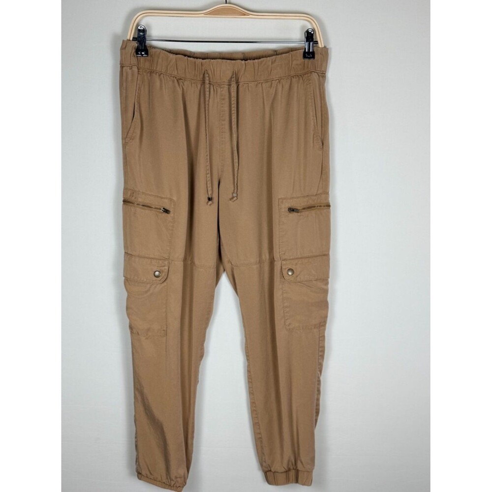 Banana Republic Cargo Jogger Pants M Tan Lyocell Utility Casual